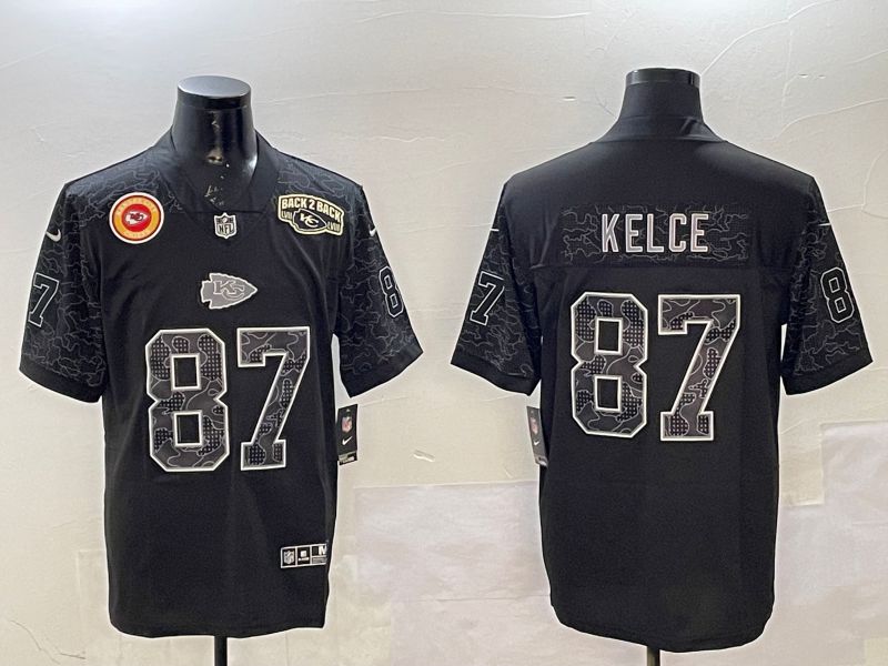 Men Kansas City Chiefs #87 Kelce Black 2025 Nike Vapor Limited NFL Jersey style 2106